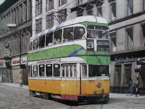 Coronation Tramcar From the transport series by Martin Conway